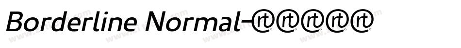 Borderline Normal字体转换